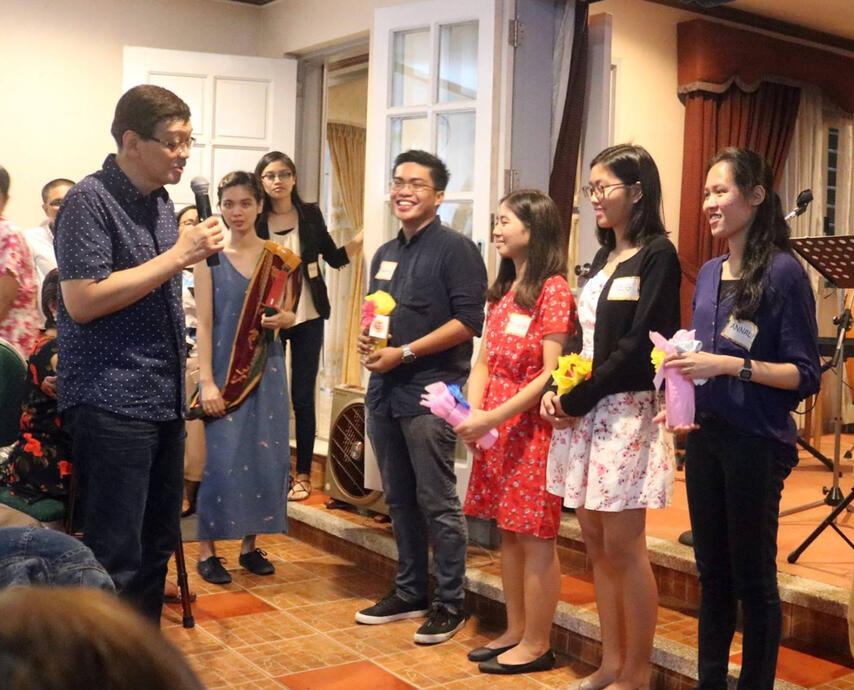 AKT's graduates with Pastor Art Calaguas