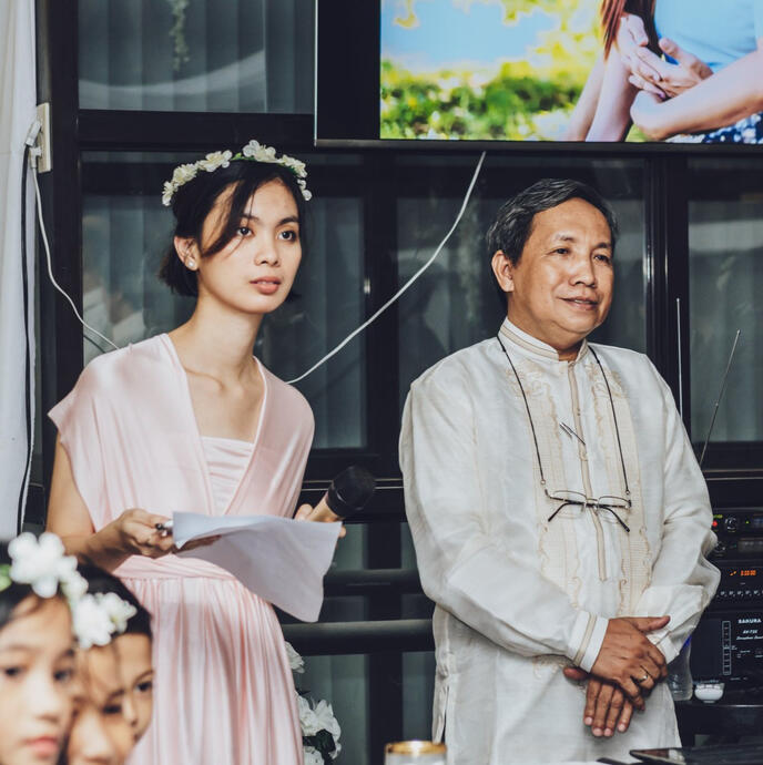 With Mr. and Mrs. Abajero's officiating pastor